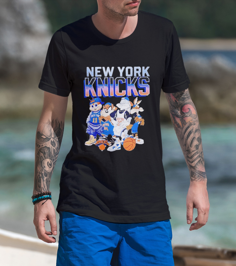 New York Knicks Looney Tunes Basketball Collaboration T-Shirt