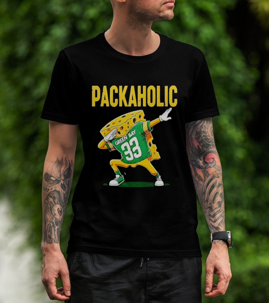 Packaholic Green Bay 33 Cheesehead Dab T-Shirt