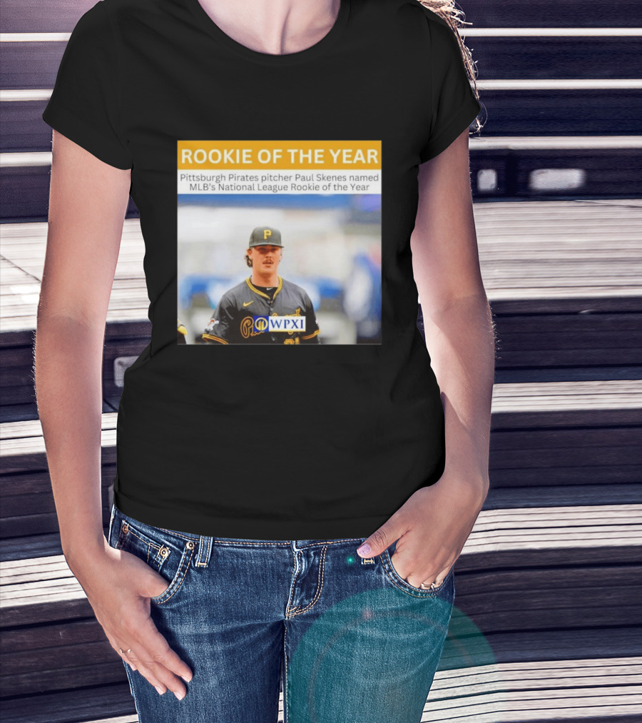Rookie Of The Year Pittsburgh Pirates Pitcher Paul Skenes National League Award WPXI T-Shirt