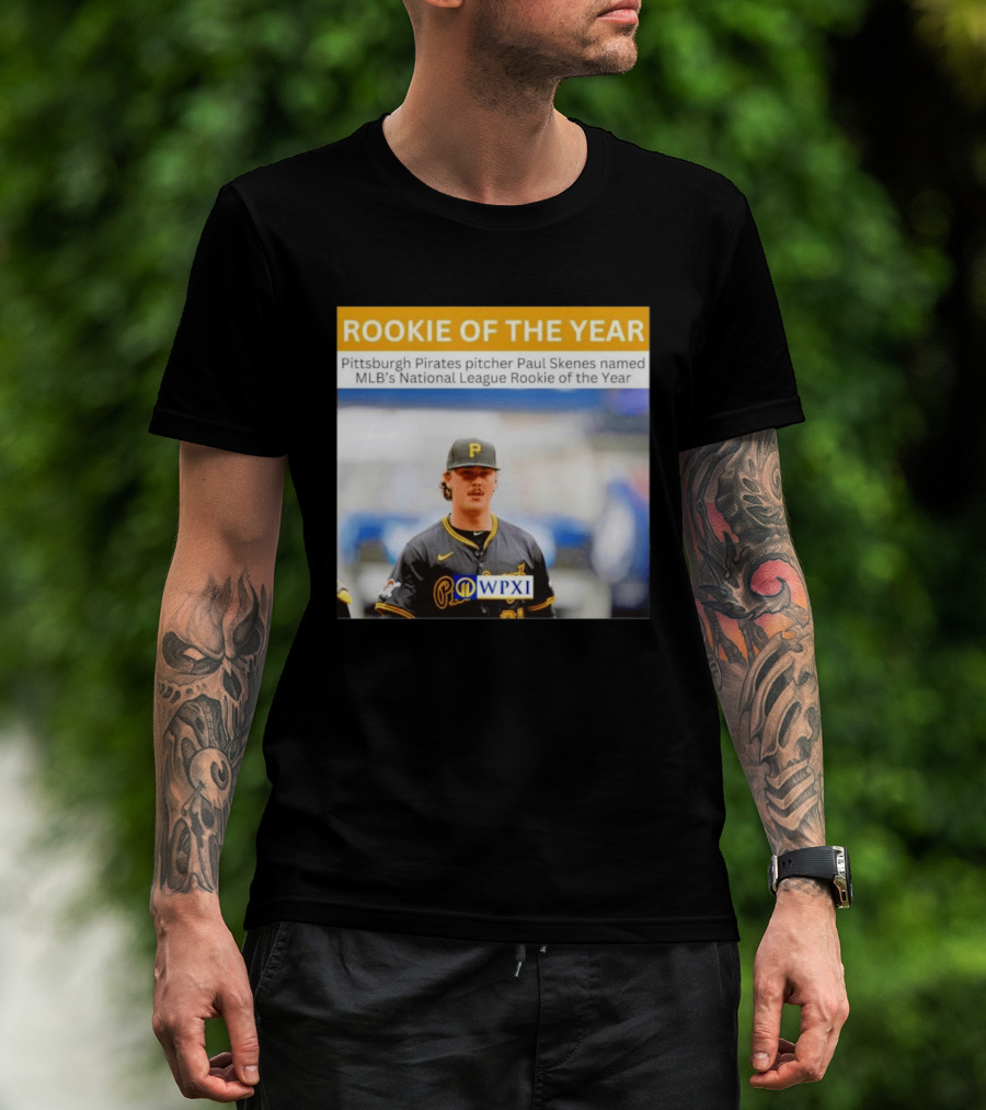 Rookie Of The Year Pittsburgh Pirates Pitcher Paul Skenes National League Award WPXI T-Shirt
