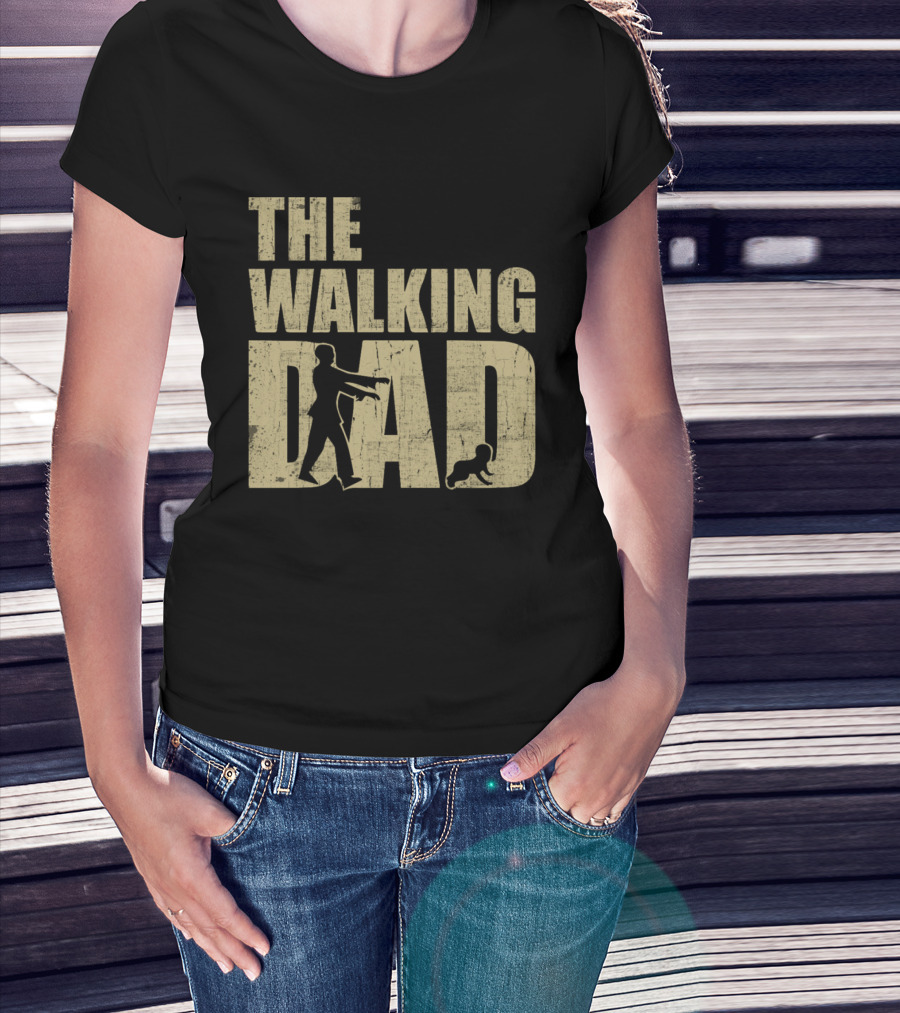 The Walking Dad Zombie Parody Dad And Baby T-Shirt
