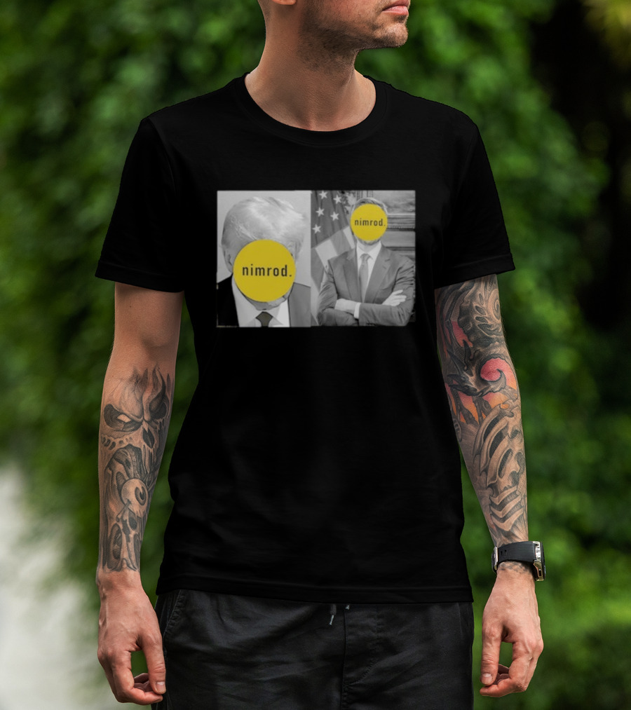 Trump JD Vance Nimrod Yellow Circle Comedy T-Shirt