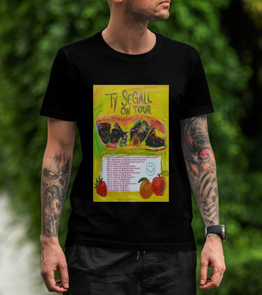 Ty Segall Europe Tour 2026 Larmer Tree Edinburgh Amsterdam Berlin Madrid Athens T-Shirt
