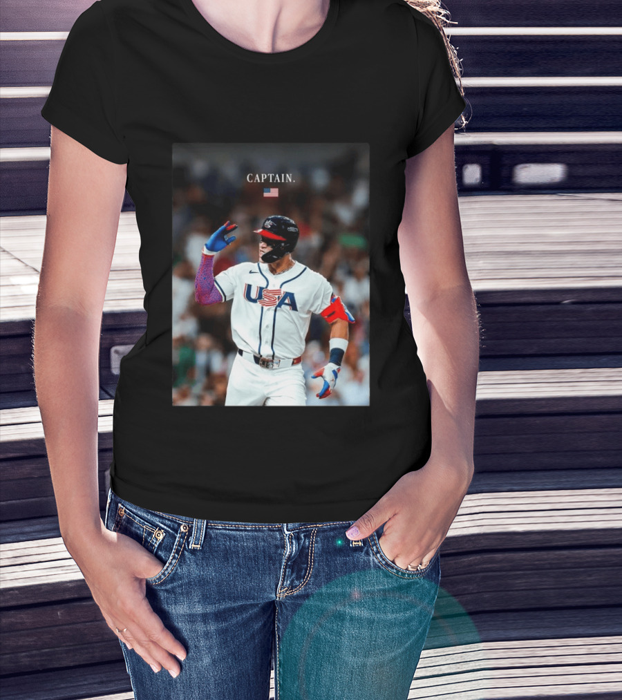 Aaron Judge Captain USA Team 2026 World Baseball T-Shirt