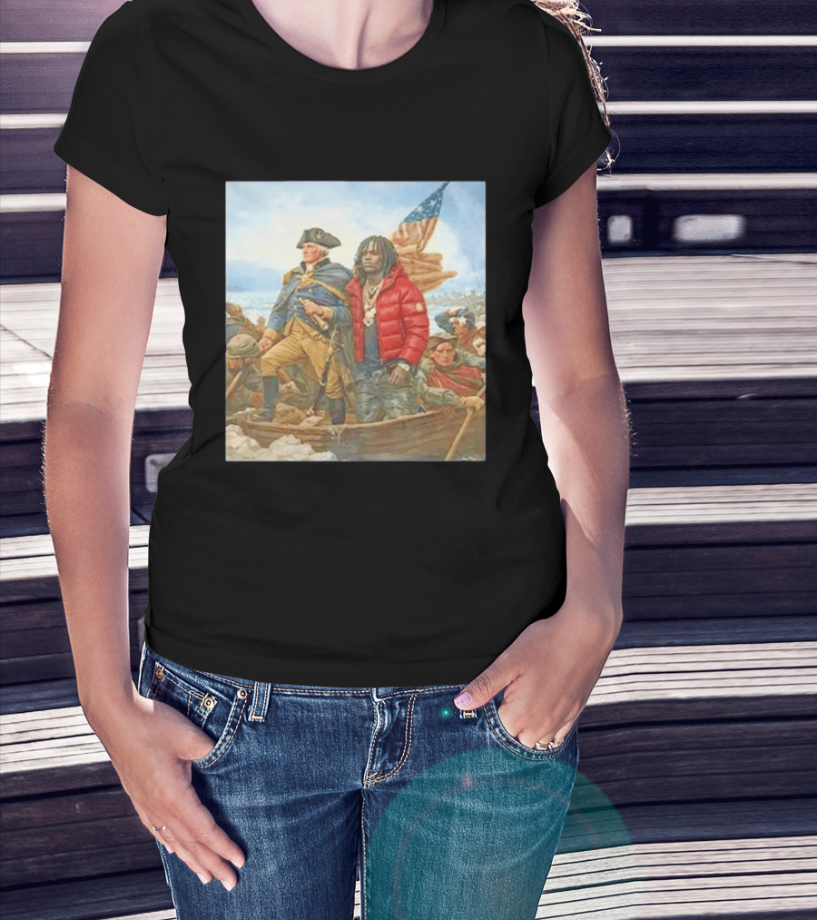 Chief Keef George Washington Parody Crossing The Delaware T-Shirt