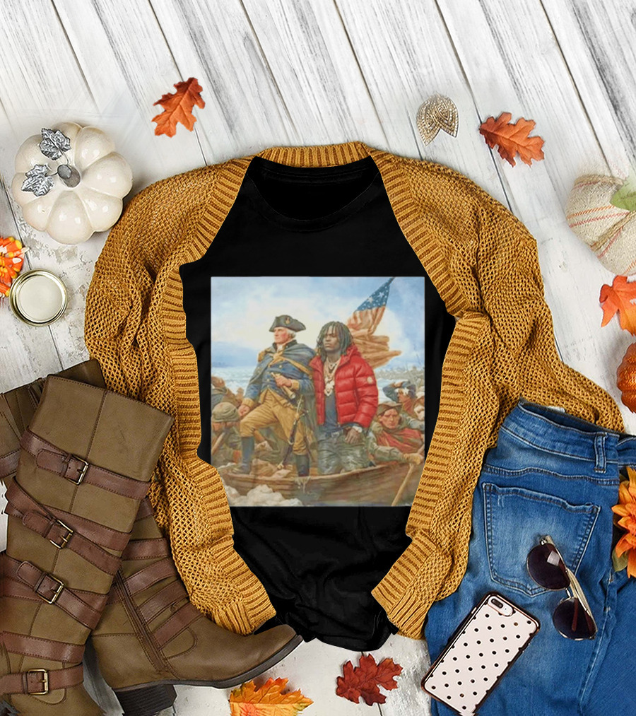 Chief Keef George Washington Parody Crossing the Delaware T-Shirt