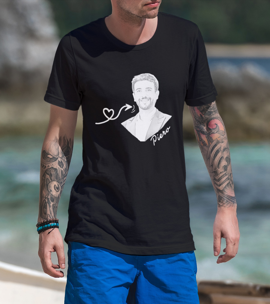 Piero Barone Il Volo Love Heart Men's Fashion Red T-Shirt