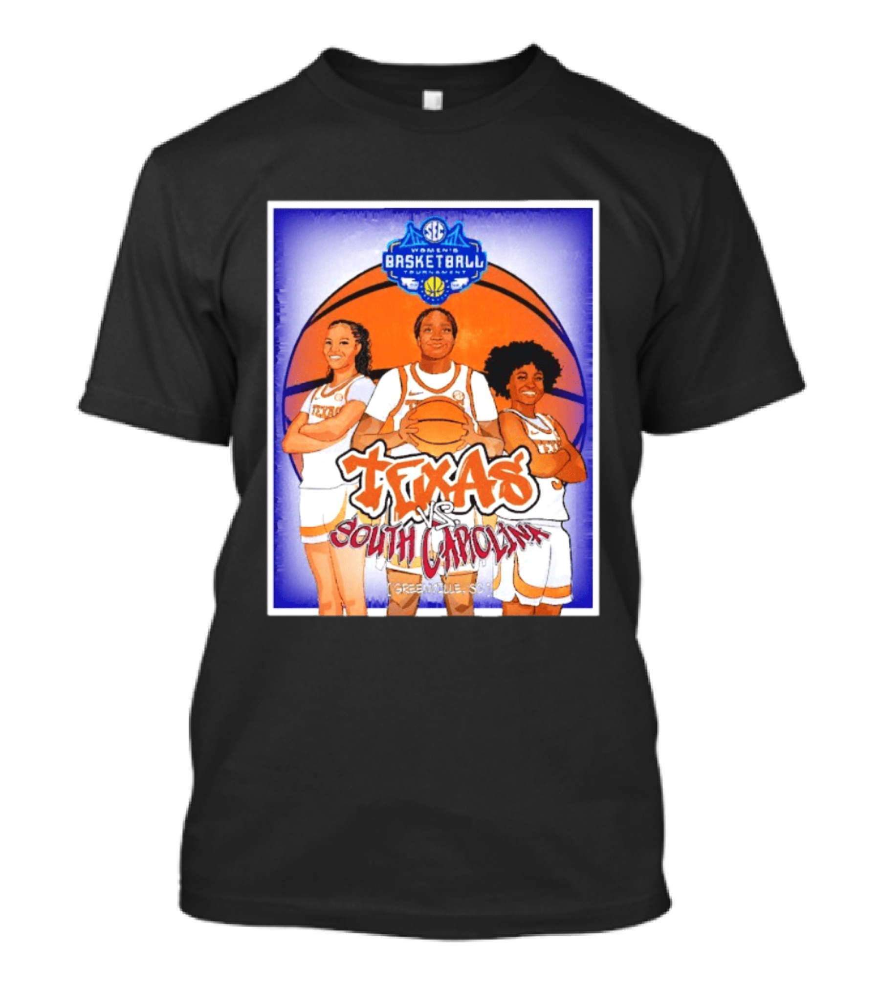 Texas Longhorns Vs South Carolina Gamecocks SEC Women's Basketball Tournament 2026 Greenville SC T-Shirt