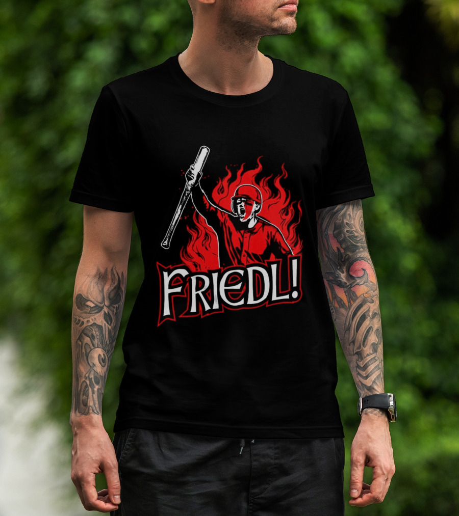 Friedl Awesome Baseball Fire T-Shirt