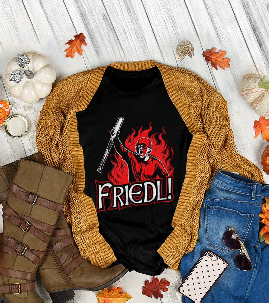 Friedl Awesome Baseball Fire T-Shirt