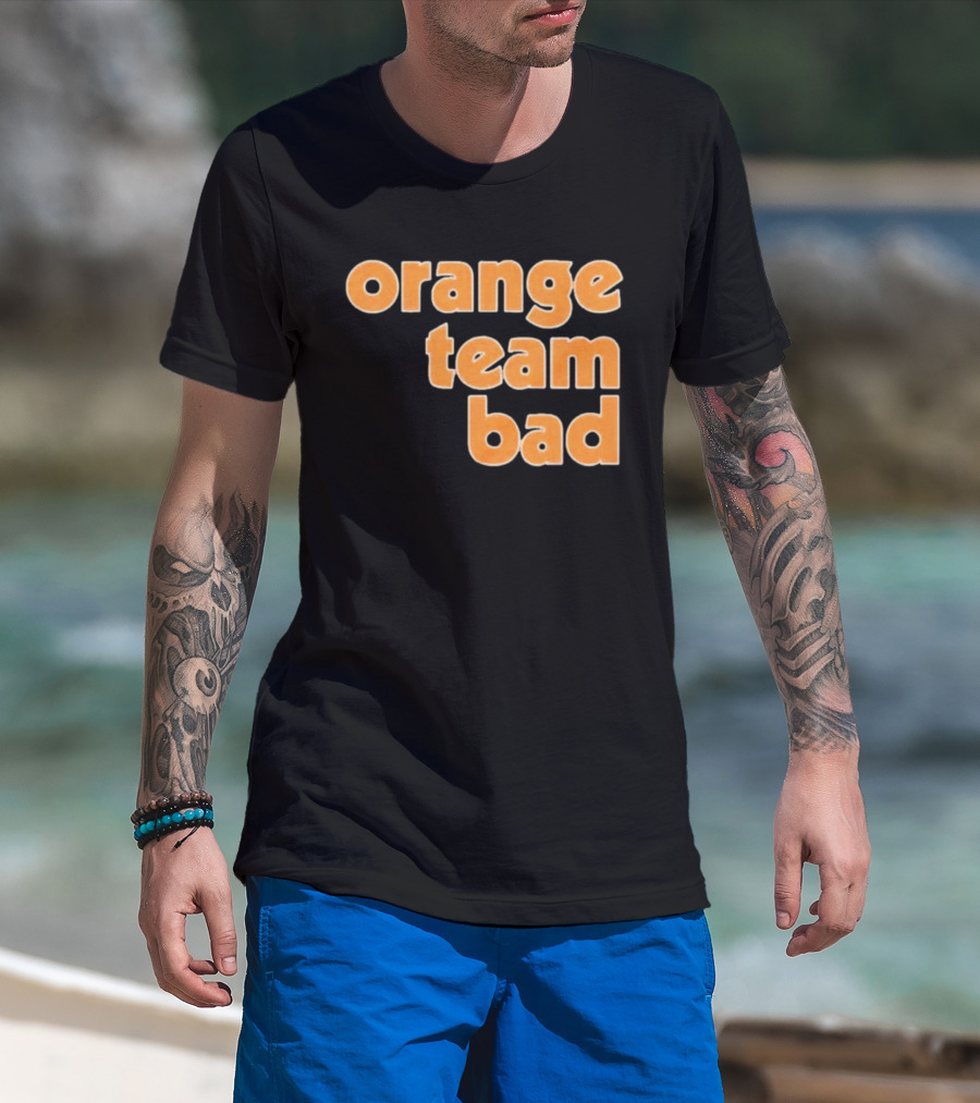Orange Team Bad Houston Astros Navy Blue Ships Free T-Shirt