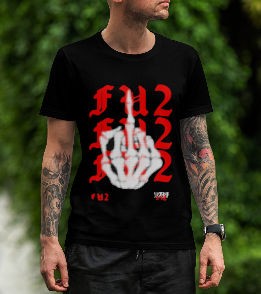 FU2 Middle Finger Three 6 Mafia Master Of Evil T-Shirt