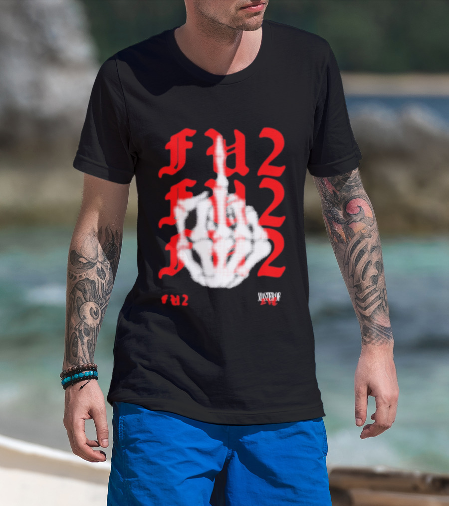 FU2 Middle Finger Three 6 Mafia Master Of Evil T-Shirt