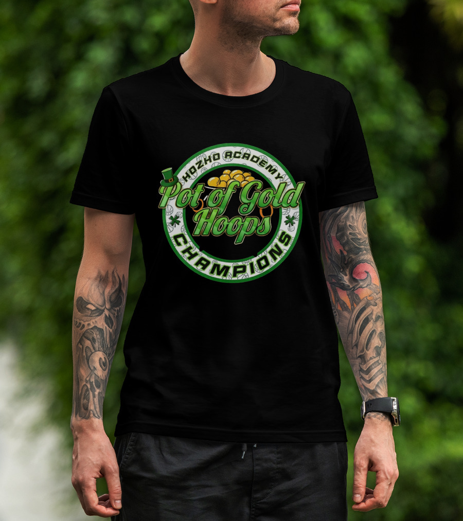 Hozho Academy Pot Of Gold Hoops Champions Saint Patrick's Day T-Shirt