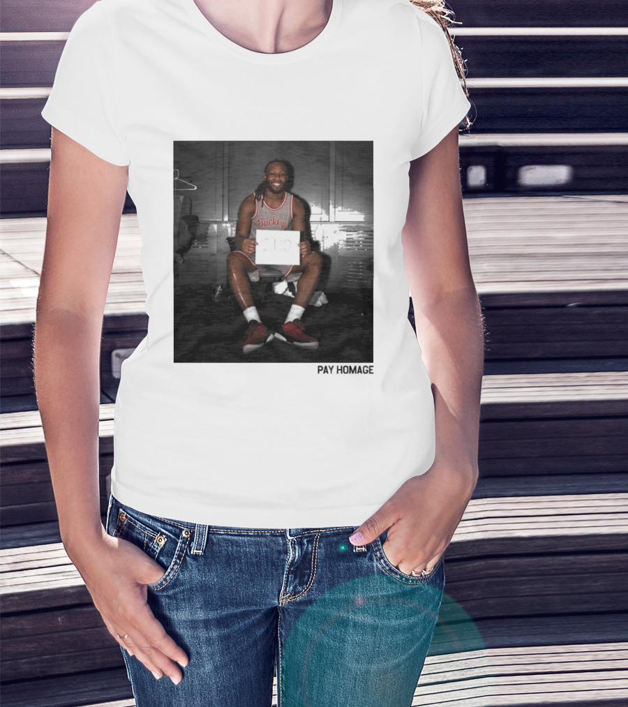 Buckeye Jersey Bruce Thornton 110 Pay Homage Locker Room T-Shirt