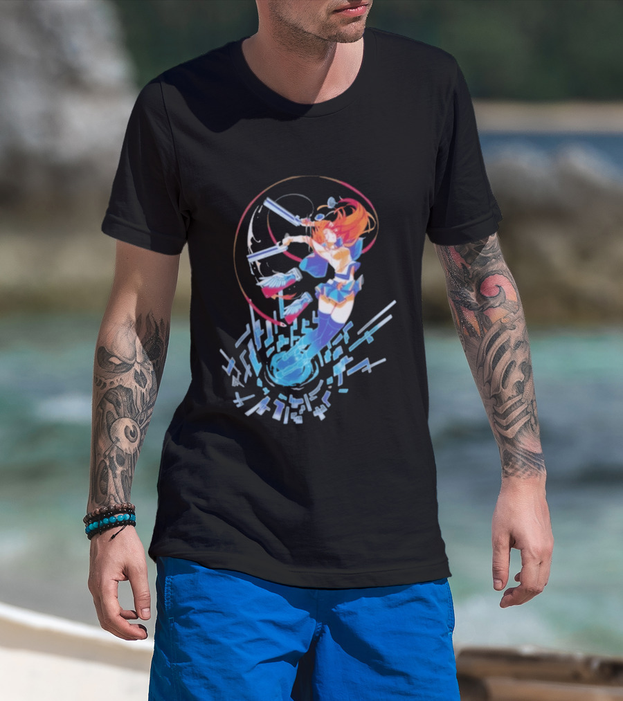 Noel Vermillion Blazblue Action Pose Dynamic T-Shirt