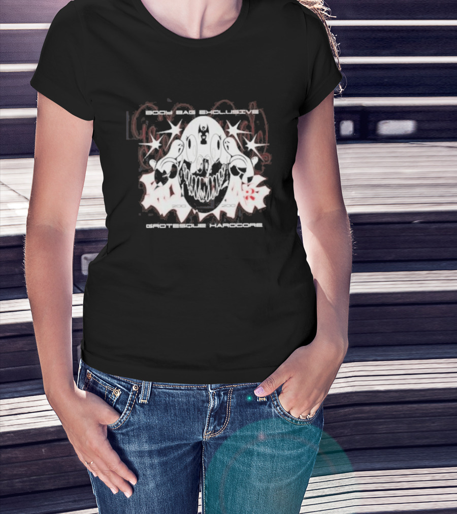 Body Bag Exclusive Grotesque Hardcore Skull 2003 2005 T-Shirt