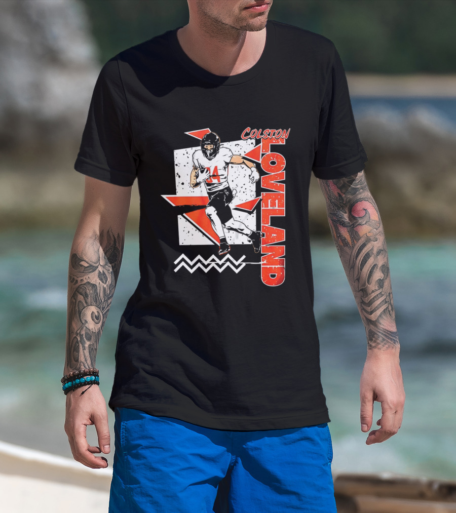 Colston Loveland Chicago Bears 90s Retro Football Player T-Shirt