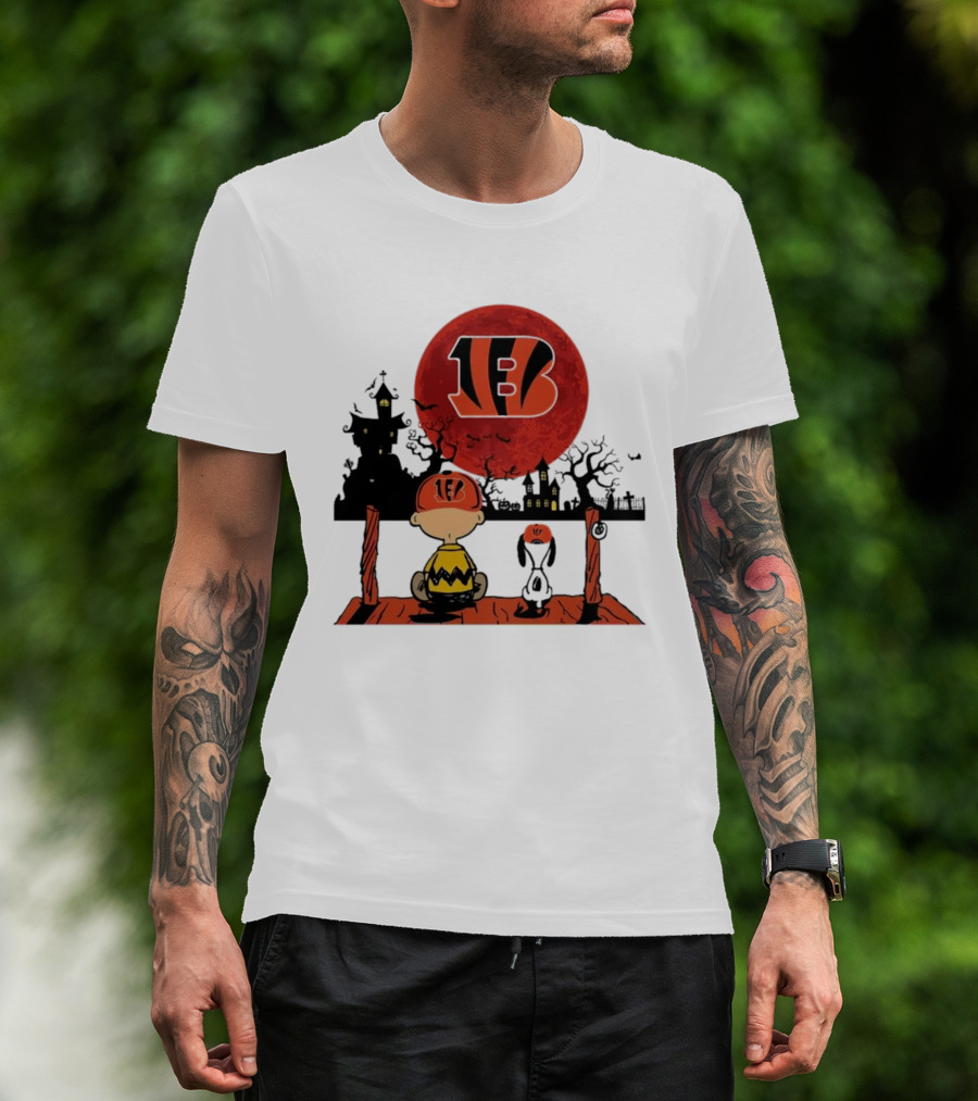 Charlie Brown Snoopy Cincinnati Bengals Halloween 2024 T-Shirt