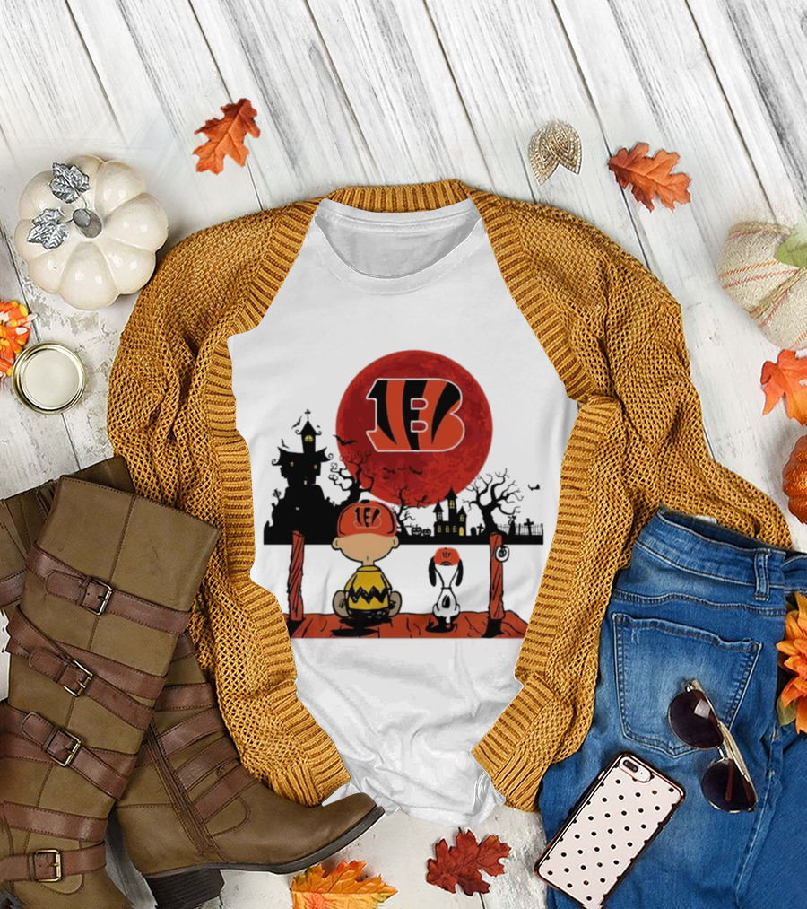 Charlie Brown Snoopy Cincinnati Bengals Halloween 2024 T-Shirt