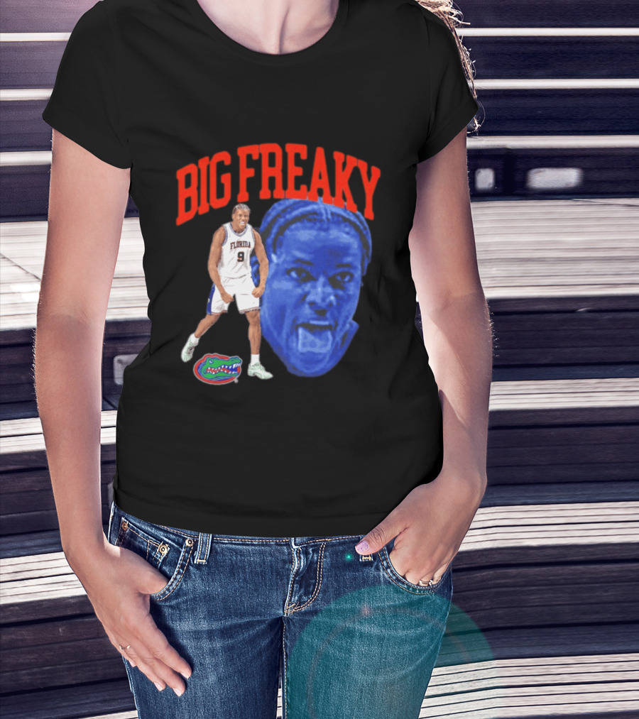 Florida Gators Rueben Chinyelu Big Freaky NBA Player Action T-Shirt