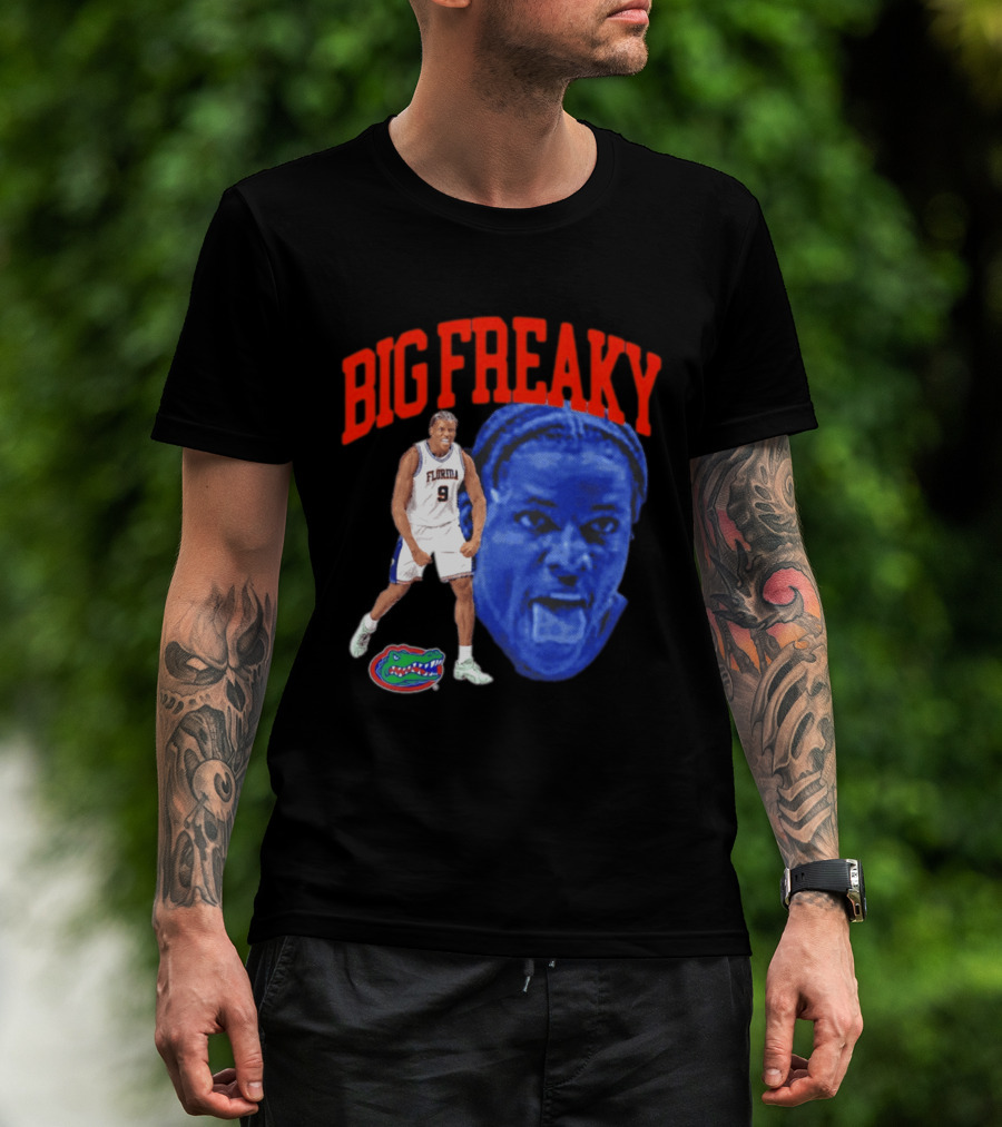 Florida Gators Rueben Chinyelu Big Freaky NBA Player Action T-Shirt