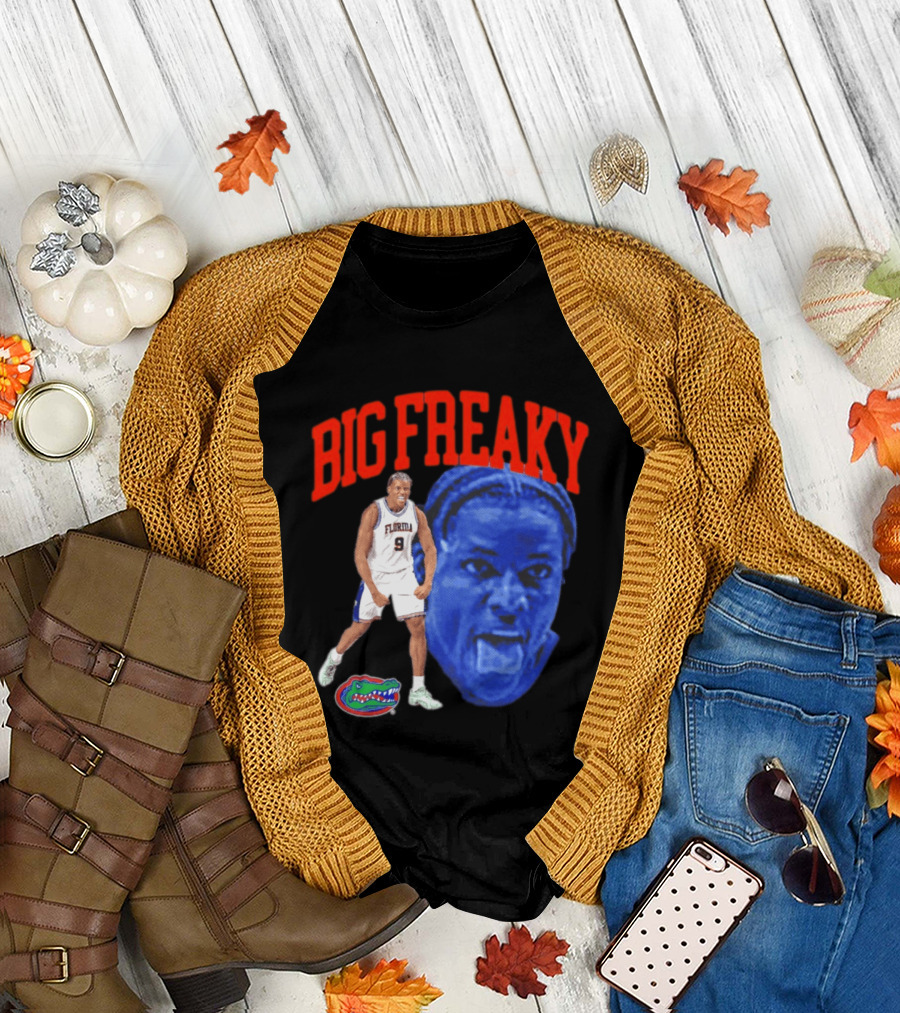 Florida Gators Rueben Chinyelu Big Freaky NBA Player Action T-Shirt