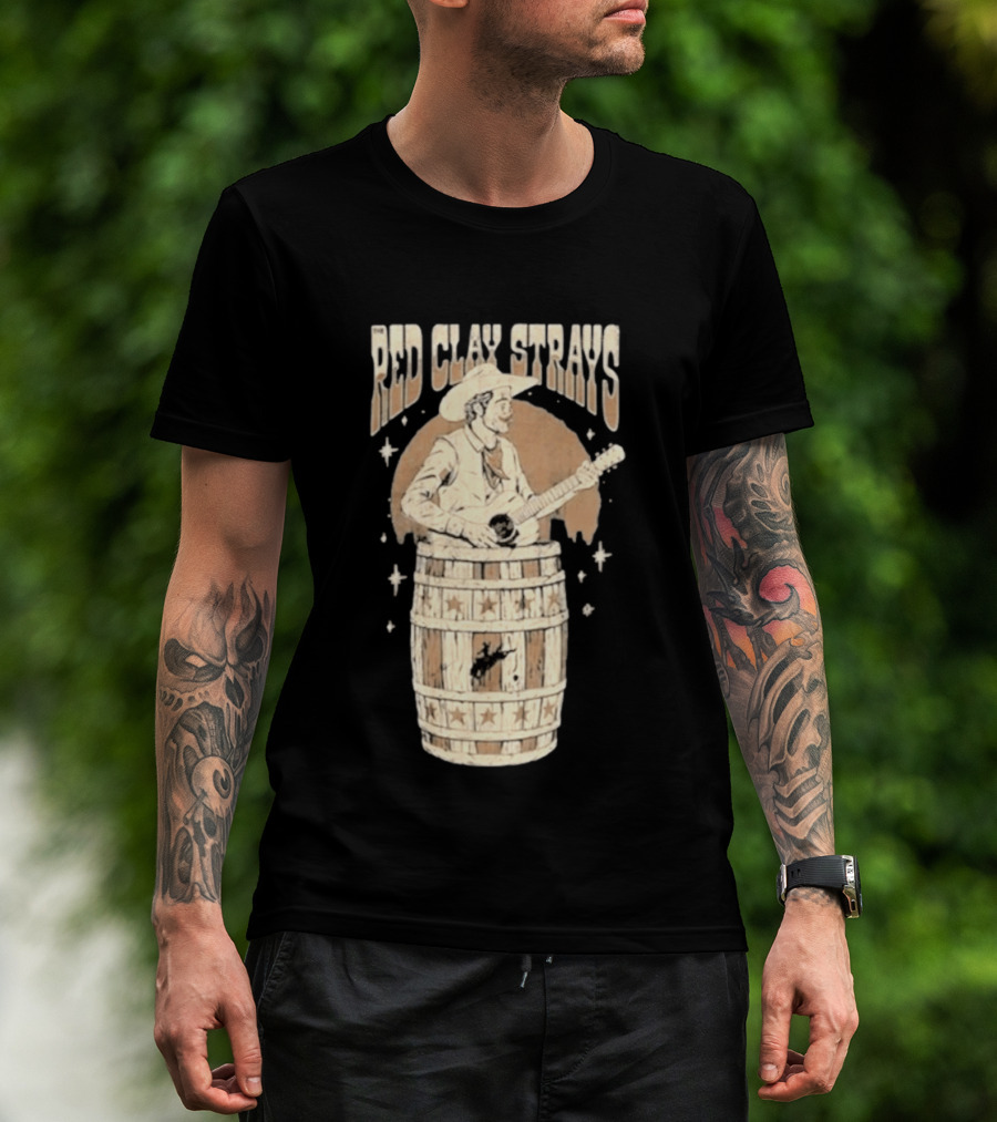 Red Clay Strays Cowboy Musician With Guitar T-Shirt