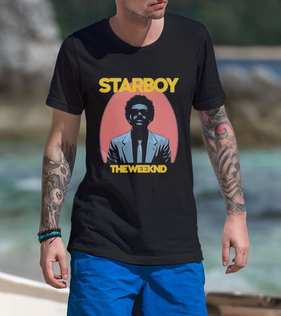 Starboy The Weeknd Music Icon Bold Yellow T-Shirt