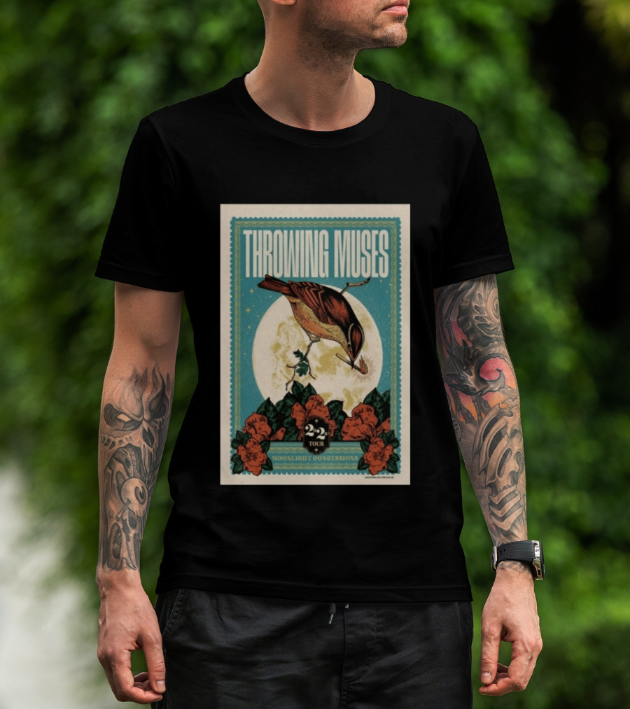 Throwing Muses Moonlight Concessions 2026 Tour Vintage Bird T-Shirt