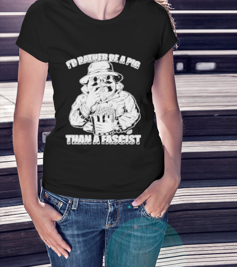 I'd Rather Be A Pig Than A Fascist Olafh Ace Porco Rosso Miyazaki T-Shirt