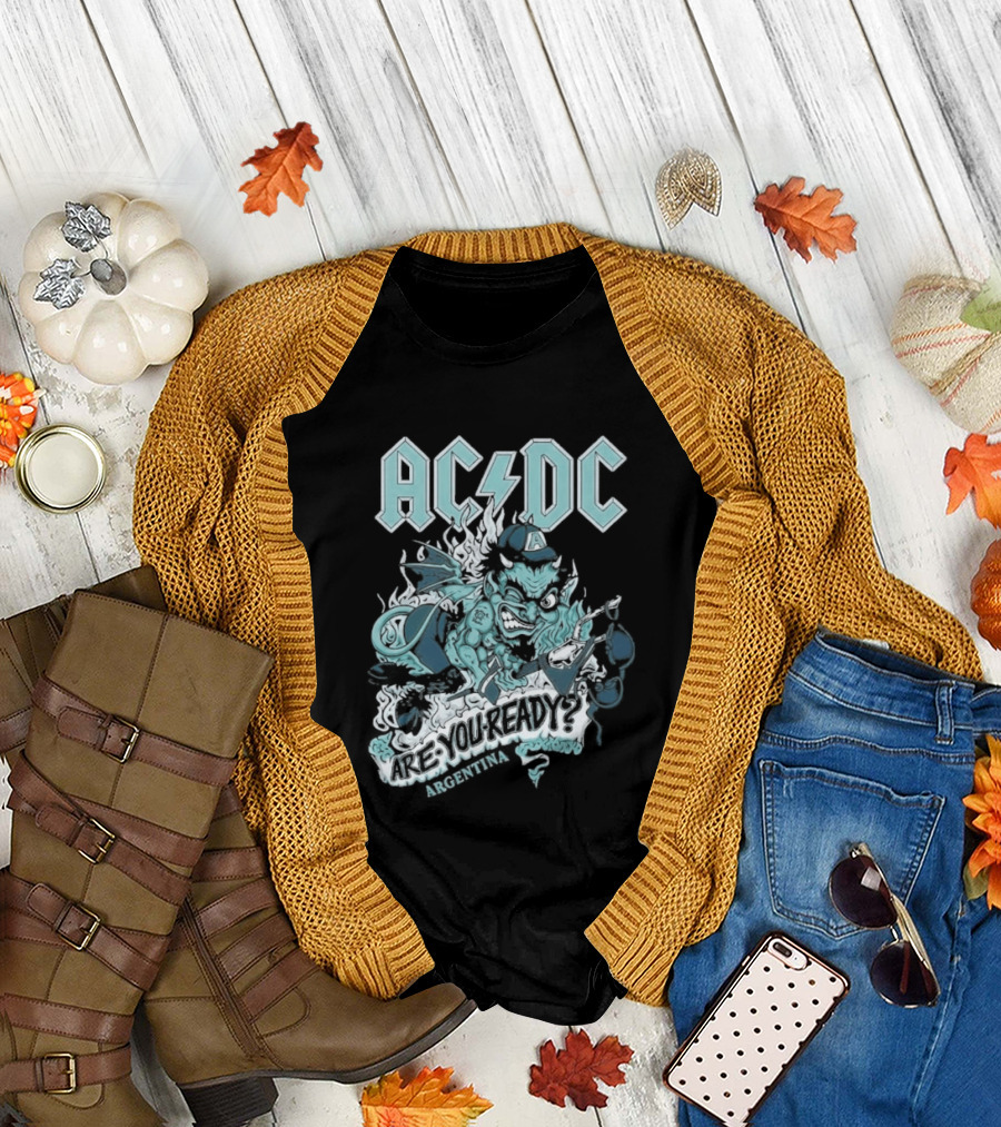 AC DC Are You Ready PWR Up World Tour 2026 Estadio River Plate Buenos Aires Argentina March T-Shirt