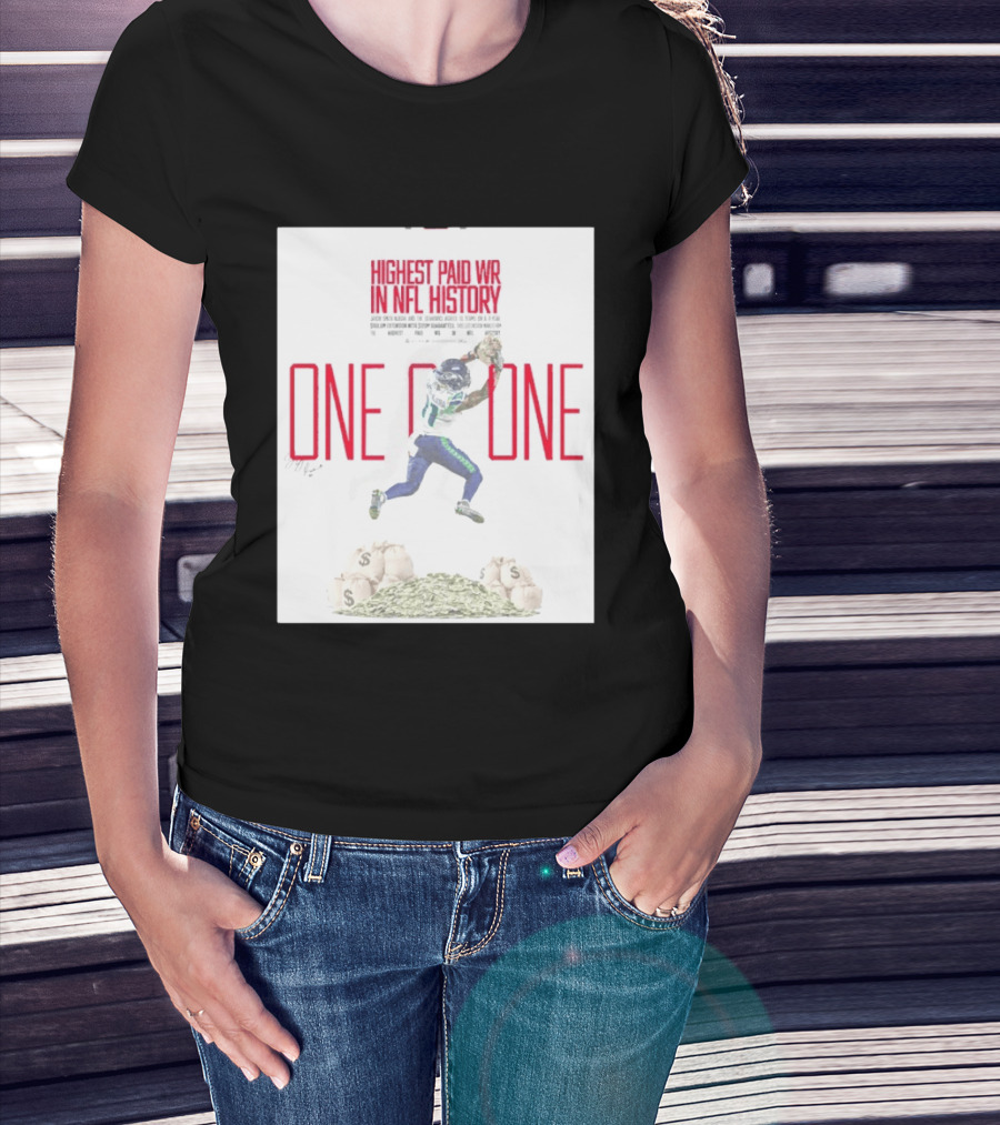 Jaxon Smith Njigba Seattle Seahawks One Of One Highest Paid WR In NFL History T-Shirt