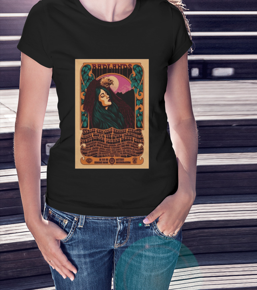 Badlands Festival 2026 Lottum Netherlands Skeegs Cam Cole Hannah Williams Jerry Dovey The Spims Halfbirdie Livid Bodies Chinch Death Cult T-Shirt