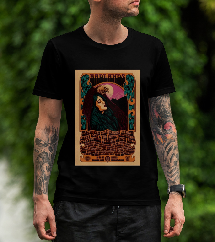 Badlands Festival 2026 Lottum Netherlands Skeegs Cam Cole Hannah Williams Jerry Dovey The Spims Halfbirdie Livid Bodies Chinch Death Cult T-Shirt