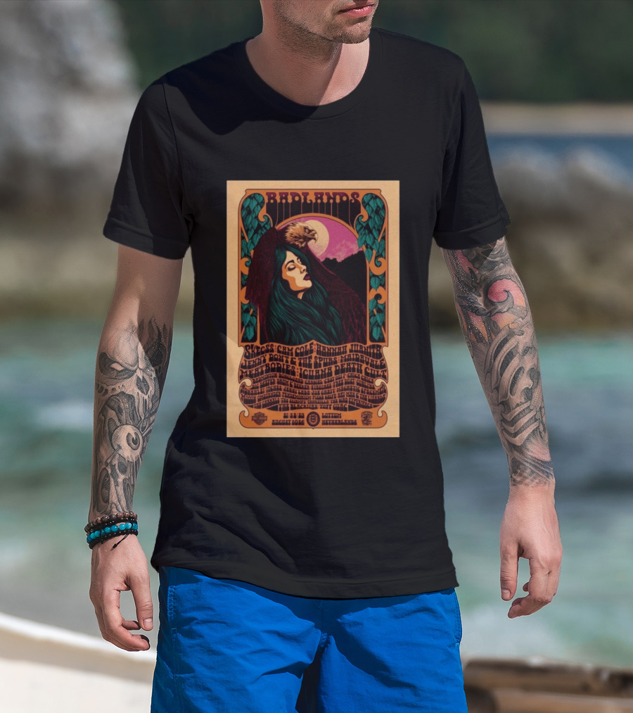 Badlands Festival 2026 Lottum Netherlands Skeegs Cam Cole Hannah Williams Jerry Dovey The Spims Halfbirdie Livid Bodies Chinch Death Cult T-Shirt