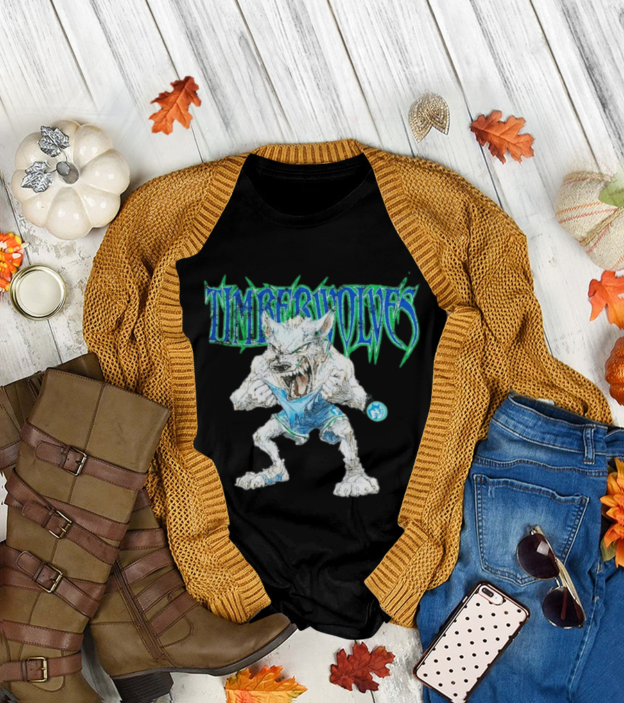 Timberwolves Mascot Crunch the Wolf Fierce T-Shirt