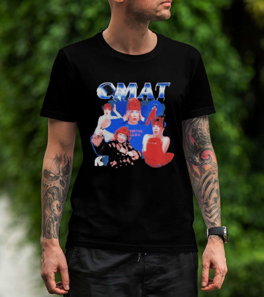 CMAT Retro Pop Style Collage With Colorful Characters T-Shirt