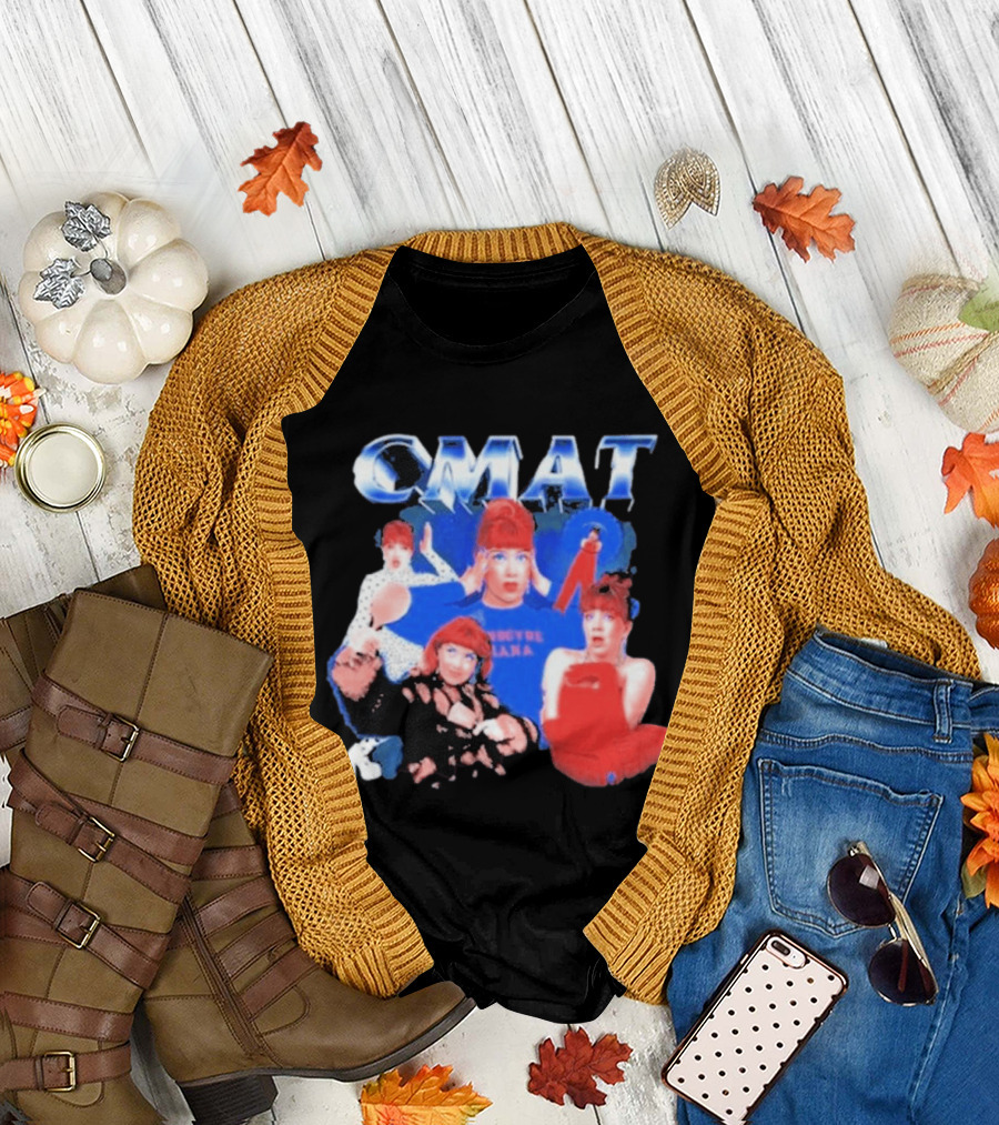 CMAT Retro Pop Style Collage with Colorful Characters T-Shirt