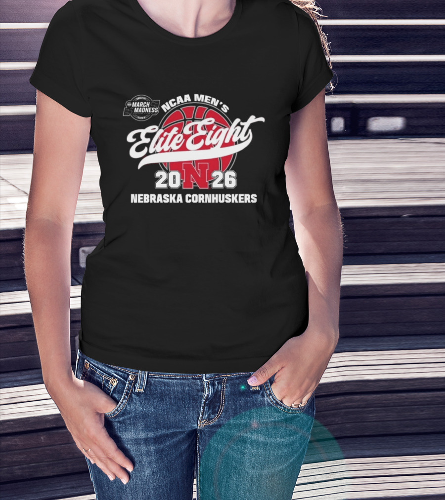 NCAA Men's Elite Eight March Madness Nebraska Cornhuskers 2026 Basketball Tournament T-Shirt