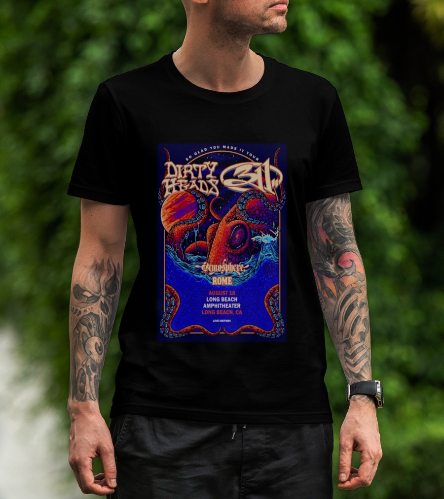 Dirty Heads August 18 2026 At Long Beach Amphitheater Show T-Shirt