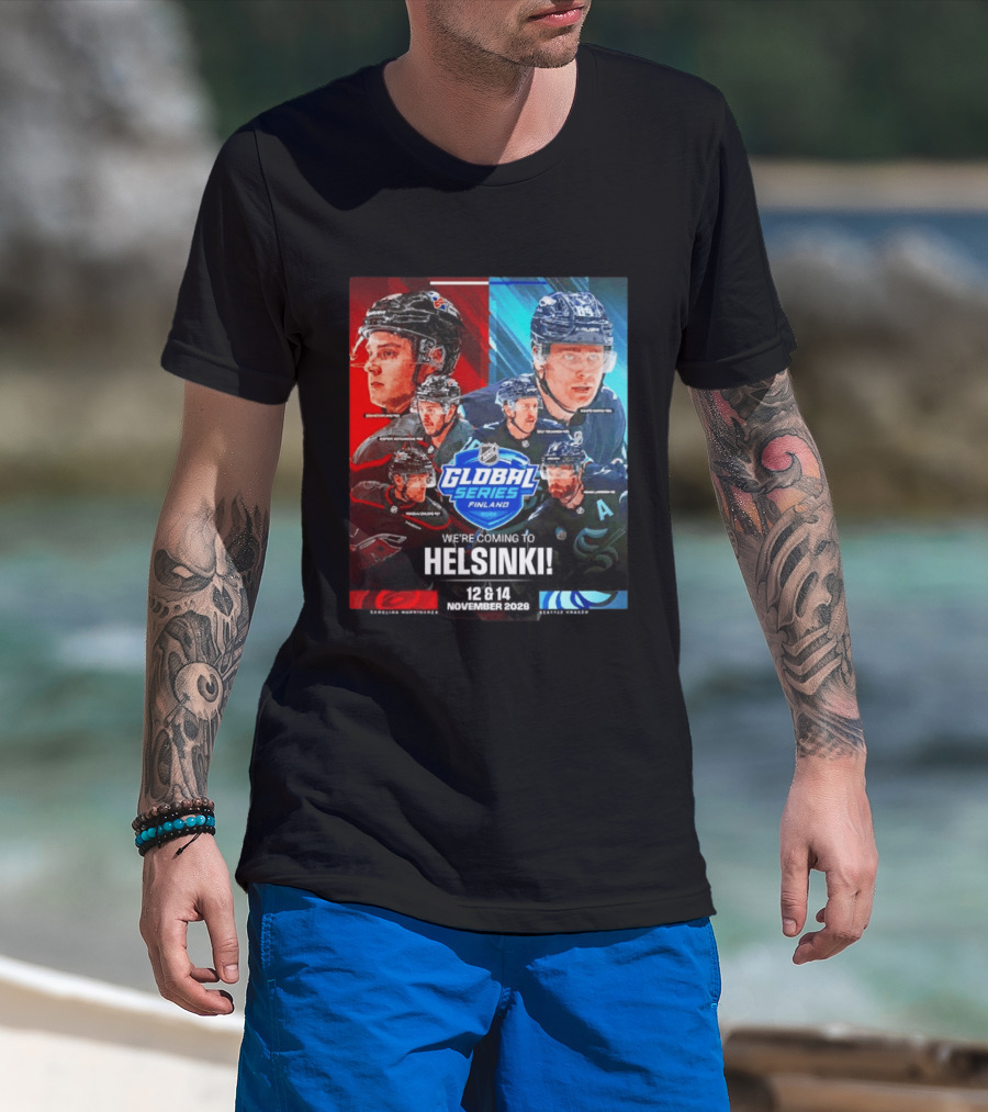 NHL Global Series Finland 2026 Helsinki Carolina Hurricanes Vs Seattle Kraken November 12 14 T-Shirt