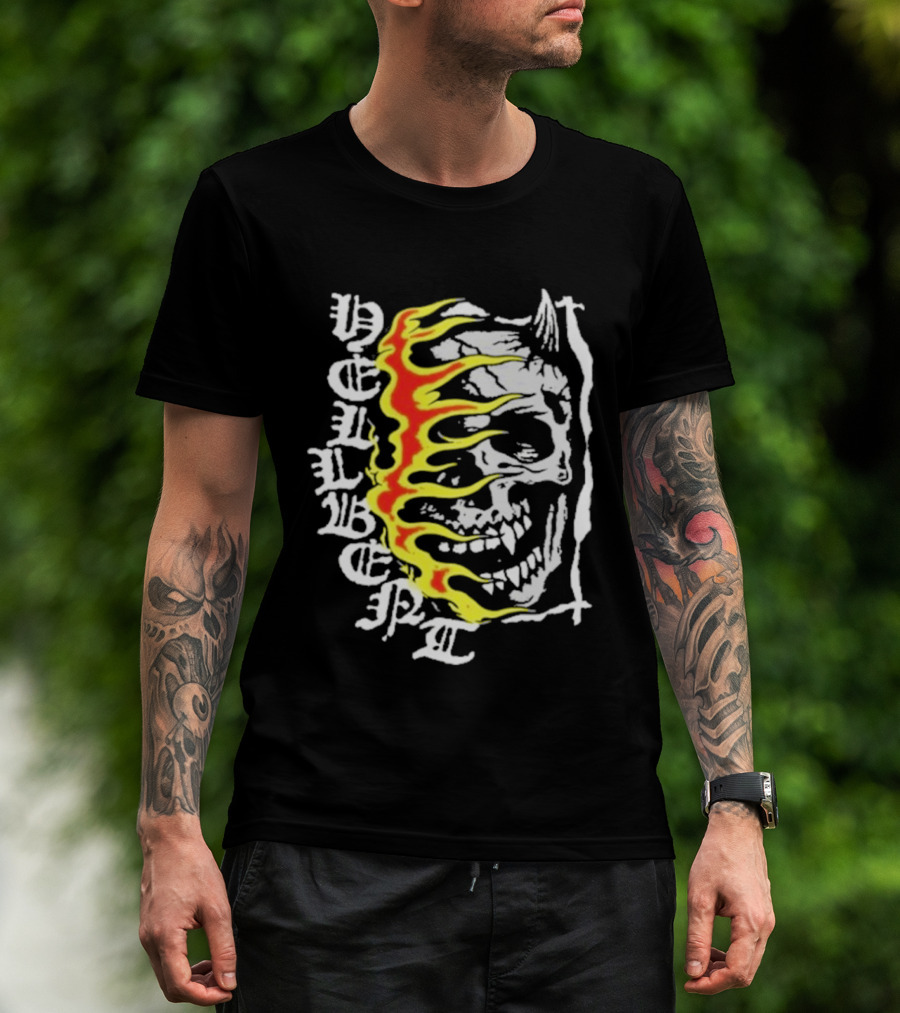 Hellbent No Face No Name Flaming Skull T-Shirt