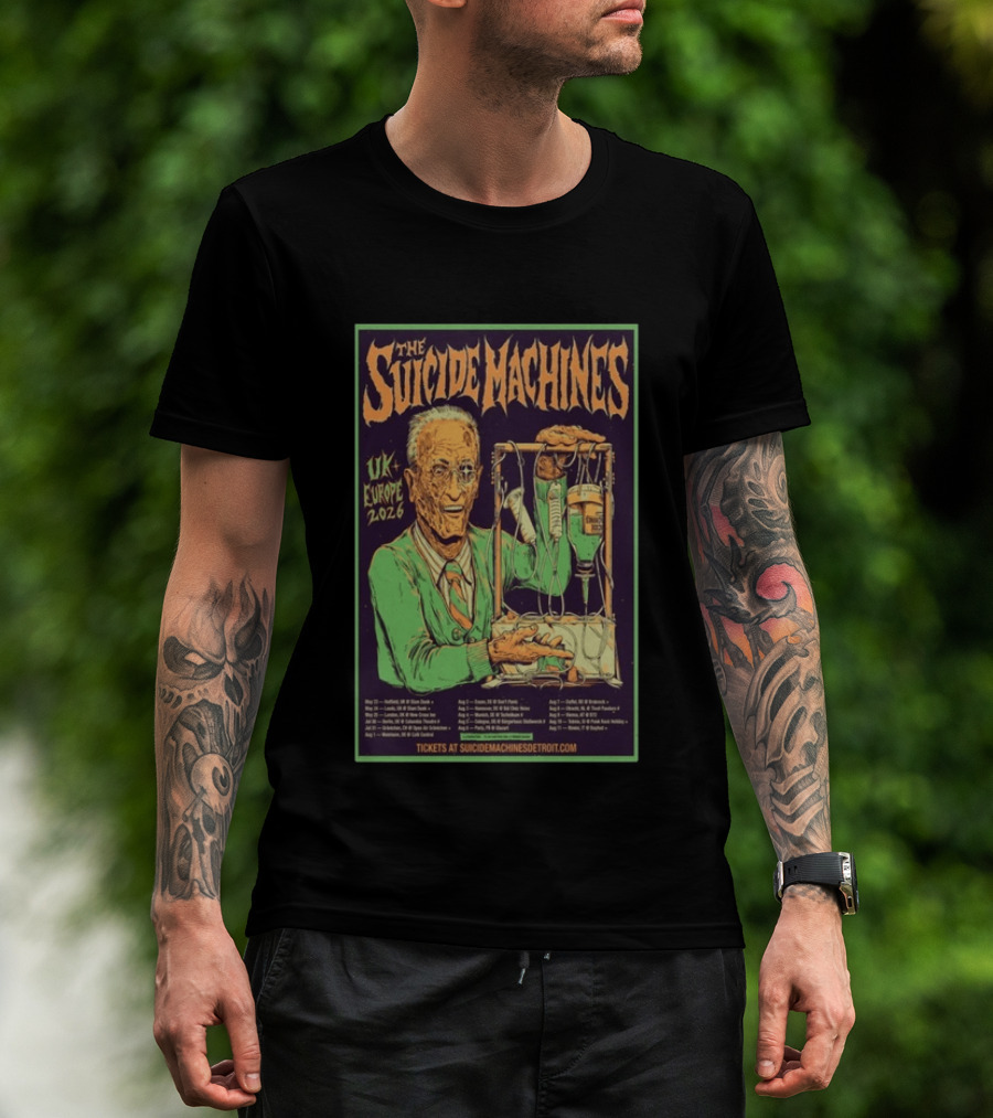 The Suicide Machines UK Europe 2026 Tour Vintage Punk Rock Concert Schedule T-Shirt