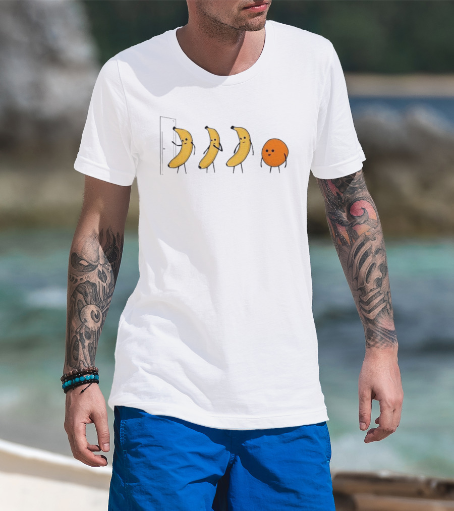 Nathan W. Pyle Banana Knock Knock Joke Comic Orange T-Shirt