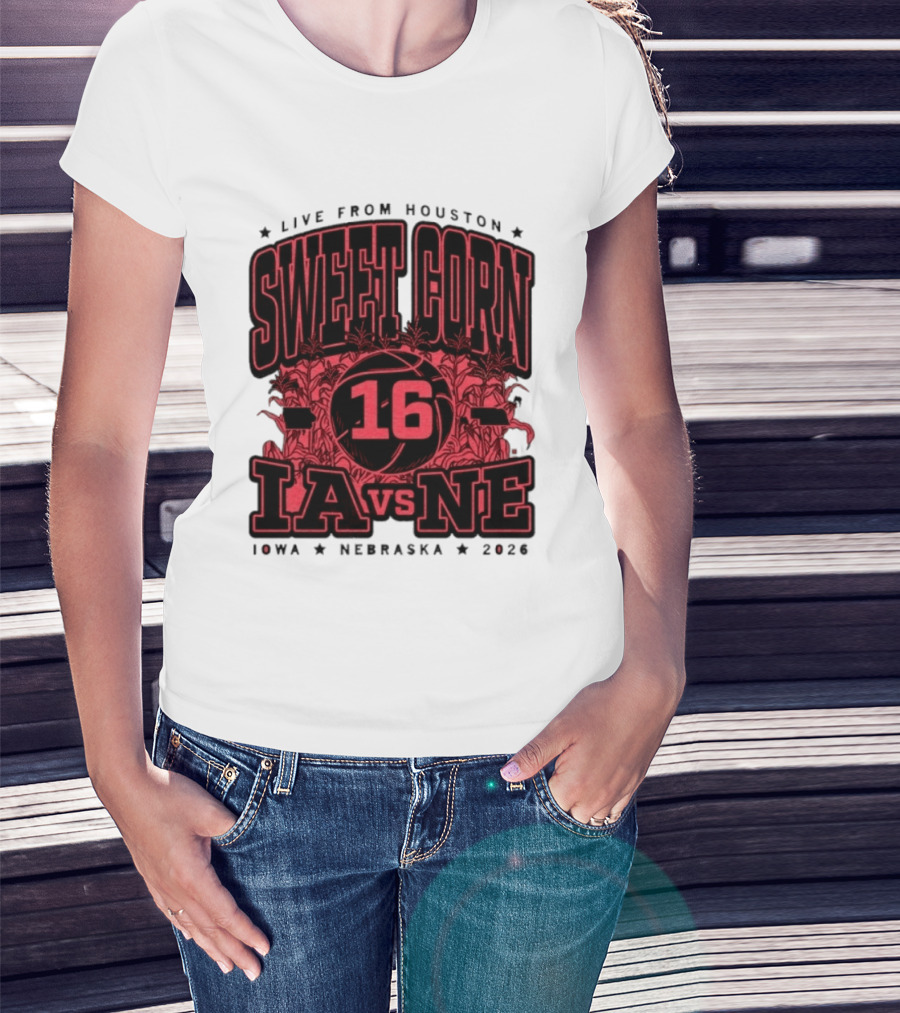 Live From Houston Sweet Corn 16 Iowa Vs Nebraska 2026 T-Shirt