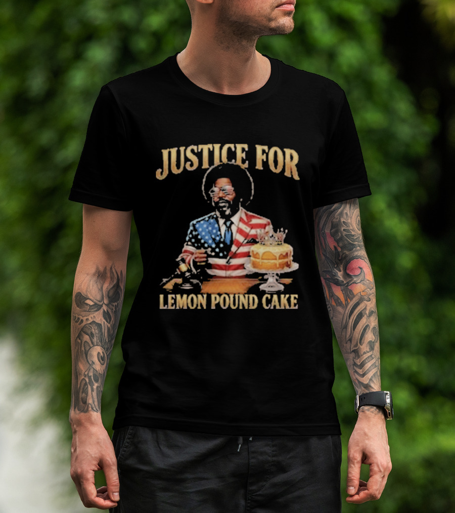 Justice For Lemon Pound Cake Afroman American Flag Suit T-Shirt