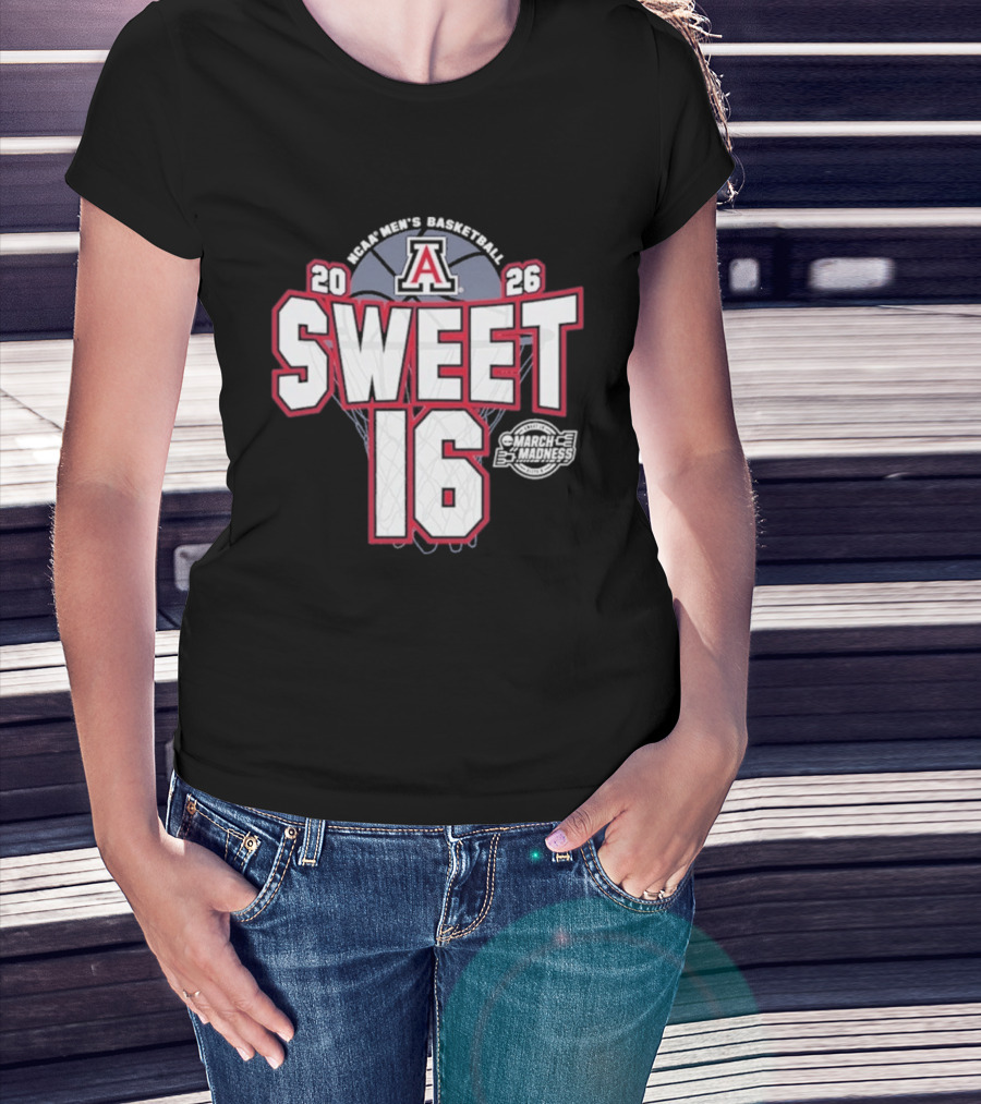 Arizona Wildcats 2026 Sweet 16 Men's Basketball Tournament March Madness T-Shirt
