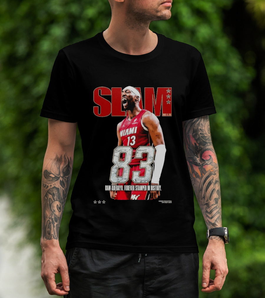 Slam March 2023 Bam Adebayo Miami 83 Points Forever Stamped In History T-Shirt