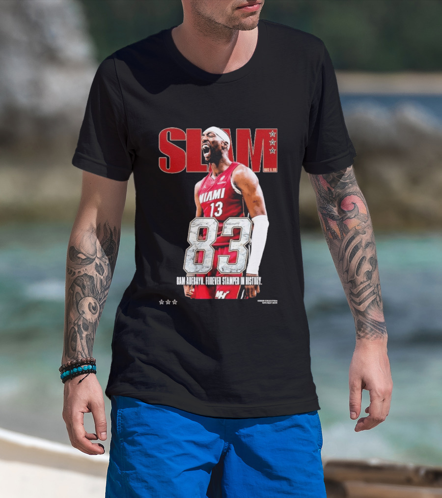 Slam March 2023 Bam Adebayo Miami 83 Points Forever Stamped In History T-Shirt